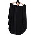 Front-open embroidered Kaftan abaya- Black